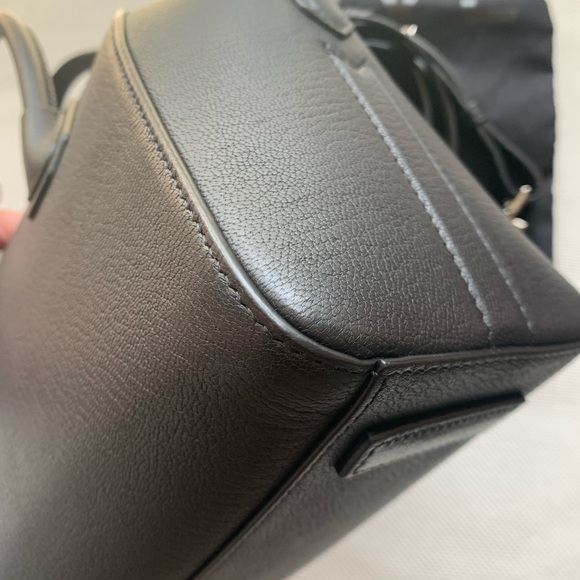 Mini antigona in black sugar with silver hardware - Picture 7 of 12